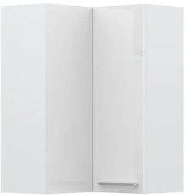 Ντουλάπι κρεμαστό γωνιακό Raval V9-UG-2K-Λευκό - Λευκό γυαλιστερό - 64.00Χ64.00Χ91.00cm