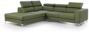 Γωνιακός καναπές, Faldo πράσινο, 272x88x252cm Αριστερή γωνία –GRE-TED-009