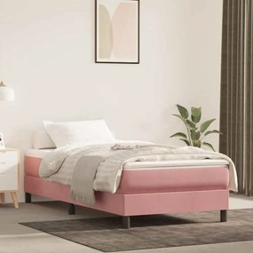 vidaXL Στρώμα με Pocket Springs 100 x 220 x 20 εκ Ροζ
