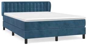 ΚΡΕΒΑΤΙ BOXSPRING ΜΕ ΣΤΡΩΜΑ ΣΚΟΥΡΟ ΜΠΛΕ 140X200 ΕΚ. ΒΕΛΟΥΔΙΝΟ 3127737