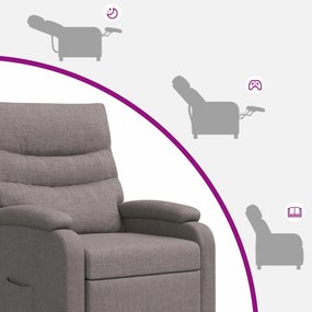 vidaXL Αναπαυτική Καρέκλα Taupe Ύφασμα