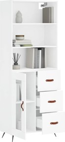 vidaXL Ντουλάπι Λευκό 69,5x34x180 εκ. από Επεξεργασμένο Ξύλο