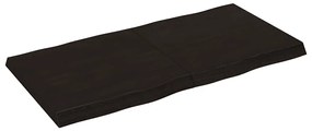 vidaXL Επιφ Τραπεζιού Αν Καφέ 120x60x(2-6)εκ.Ακατέργ. Μασίφ Ξύλο Δρυός