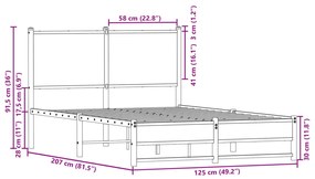 ΣΚΕΛΕΤΟΣ ΚΡΕΒ. ΧΩΡΙΣ ΣΤΡΩΜΑ ΚΑΠΝΙΣΤΗ ΔΡΥΣ 120X200 ΕΚ. ΜΕΤΑΛΛΙΚΟ 4007830