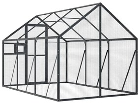 vidaXL Κλουβί Ανθρακί 1,79 x 3 x 1,85 μ. από Αλουμίνιο