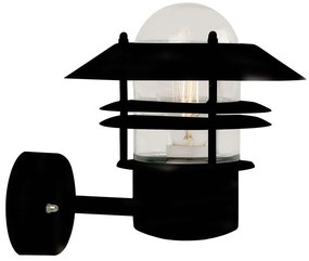 Φωτιστικό Τοίχου Blokhus Up 25011003 25x23cm 1xE27 60W IP54 Black Nordlux Metal, Glass