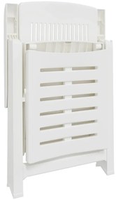 vidaXL Ξαπλώστρα Λευκή Πλαστική