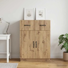 vidaXL Πλαϊνό γραφείο Artisan Δρυς 66 x 34,5 x 87 εκ.