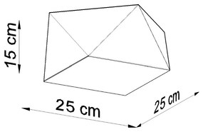 Sollux Φωτιστικό οροφής Hexa 1,PVC,1xE27/60w