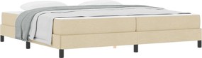 vidaXL Κρεβάτι με ελατήρια με στρώμα Κρεμ 200 x 200 cm ύφασμα