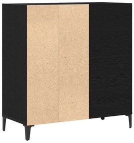 vidaXL Ντουλάπι Δίσκων Μαύρο Δρυς 84,5x38x89 εκ Επεξεργασμένο Ξύλο