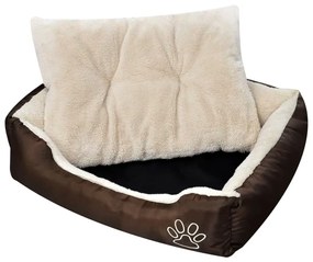 Κρεβάτι Σκύλου Ζεστό με Επενδυμένο Μαξιλάρι XL - Καφέ