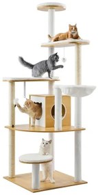 VEVOR Large Cat Tree Tall Cat Tower Multi-level Condo Play House for Indoor Cat