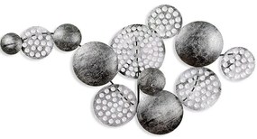 Διακοσμητικό Τοίχου Aurora 930DYU1245 82x45cm Silver Wallity Μέταλλο