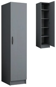 Megapap Ντουλάπα Ρούχων Ricardo Μονόφυλλη Ανθρακί 40x51,8x181εκ.