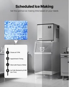 VEVOR Commercial Ice Maker Machine - Head 550 lbs/Day Self-Cleaning Ice Machine