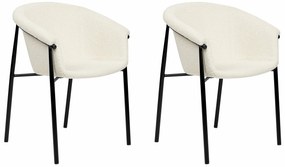 Καρέκλα Berwyn 1626, Μαύρο, Άσπρο, 80x59x56cm, 8 kg, Ταπισερί, Μεταλλικά, Μπράτσα | Epipla1.gr