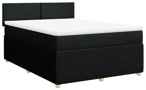 ΚΡΕΒΑΤΙ BOXSPRING ΜΕ ΣΤΡΩΜΑ ΜΑΥΡΟ 140X200 ΕΚ. ΥΦΑΣΜΑΤΙΝΟ 3289774