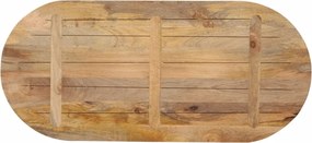 vidaXL Επιφάνεια Τραπεζιού Οβάλ 90x40x2,5 εκ. Μασίφ Ξύλο Μάνγκο