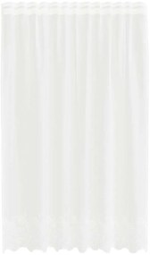 vidaXL Κουρτίνες με κουρτίνες Λευκό 500x100cm Πολυεστέρας