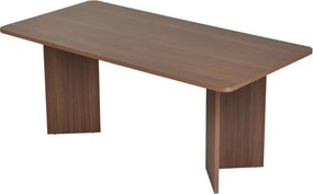 Τραπέζι Linza Megapap χρώμα καρυδί 180x90x75εκ.