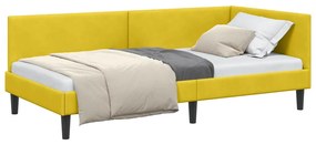 vidaXL Κρεβάτι Γωνίας Άλλο με κεφαλάρι Κίτρινο 90 x 200 cm