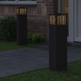 vidaXL Ηλιακό LED Φως Δρόμου 2 pcs Θερμό λευκό 18 x 18 x 80 εκ.