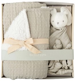 Κουβέρτα Fleece Αγκαλιάς (75x90) + Πανάκι Παρηγοριάς Bimbidreams Sage Green