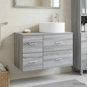 vidaXL Σετ Επίπλων Μπάνιου 2 τμχ. Γκρι Sonoma Επεξεργασμένο Ξύλο