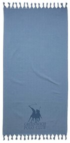Πετσέτα Θαλάσσης - Παρεό 3795 Blue Greenwich Polo Club Beach 90x170cm 100% Cotton