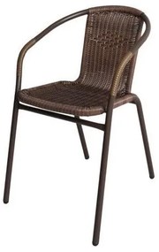 Πολυθρόνα Rattan Mercury Καφέ 54x61x73cm