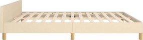vidaXL Σκελετός Κρεβατιού Χωρίς Στρώμα Κρεμ 180x200 εκ. Υφασμάτινο