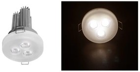 Χωνευτό Σποτ Φωτιστικό Οροφής 3x3W LED 30° Lumen 21-713330000 Ασημί