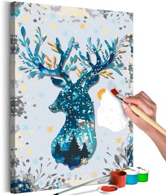 Ζωγραφική με αριθμούς Χριστουγεννιάτικα ελάφια - 40x60