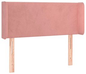 Κεφαλάρι με Πτερύγια Ροζ 103x16x78/88 εκ. Βελούδινο 3118535