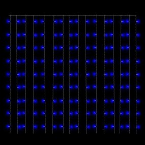 vidaXL Κουρτίνα LED Φωτάκια 300 LED Μπλε 3 x 3 μ. 8 Λειτουργίες