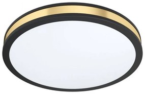 Φωτιστικό Οροφής-Πλαφονιέρα Led Pescaito 99407 Ø380 3000K Black-Gold Eglo Metal, Plastic