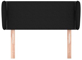 Κεφαλάρι με Πτερύγια Μαύρο 103x23x78/88 εκ. Υφασμάτινο 3116996