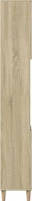 vidaXL Ντουλάπι Μπάνιου Sonoma Δρυς 30x30x190 εκ. Επεξεργασμένο Ξύλο