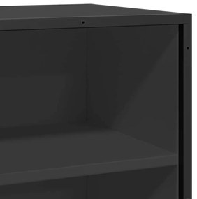 Ραφιέρα Καφέ Δρυς 68x35x76 εκ. Επεξ. Ξύλο + Μέταλλο - Μαύρο