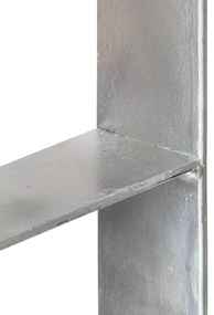 vidaXL Στηρίγματα Περίφραξης 6 τεμ. Ασημί 8x6x60 εκ. Γαλβανισμ. Ατσάλι