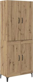 vidaXL Highboard Artisan Oak 69,5 x 34 x 180 εκ. Επεξεργασμένο ξύλο
