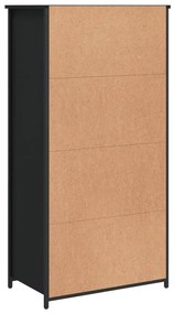 vidaXL Ντουλάπι Μαύρο 62x36x121,5 εκ. από Επεξεργασμένο Ξύλο