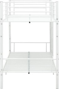 vidaXL Κουκέτα Λευκή 90 x 200 εκ. Μεταλλική