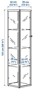 BLÅLIDEN ντουλάπι βιτρίνα, 35x32x151 cm 005.205.19