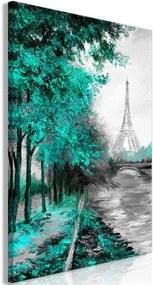 Πίνακας - Paris Channel (1 Part) Vertical Green - 40x60