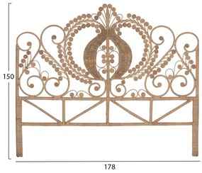 ΚΕΦΑΛΑΡΙ ΚΡΕΒΑΤΙΟΥ ΑΠΟ RATTAN ΓΙΑ ΕΠΑΓΓΕΛΜΑΤΙΚΗ ΧΡΗΣΗ HM9358 178x150εκ.