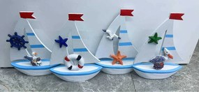 Διακοσμητικό Souvenir Καραβάκι - Σετ 8 τεμάχια - L2026-29ABCD - 125561