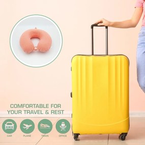 Μαξιλαράκι Ταξιδίου Memory Foam Σχήμα Πέταλο - Πορτοκαλί