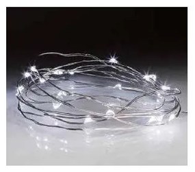 Λαμπάκια Σειρά 30 LED Ασημί Σύρμα 3m Μπαταρία Timer Ψυχρό Φως 27-00600 Panagoulas-27-00600-Ασημί 27-00600